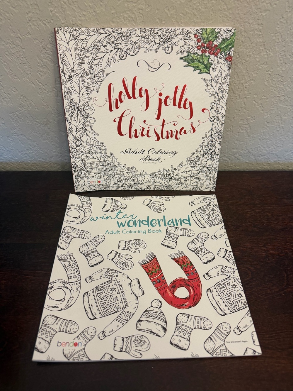 Adult Coloring Book By Bendon Holly Jolly Christmas Winter Wonderland Set Of 2